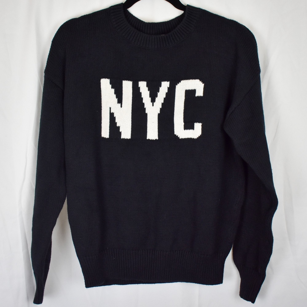 NWT - Victorias Secret PINK NYC Black Pullover Sweater